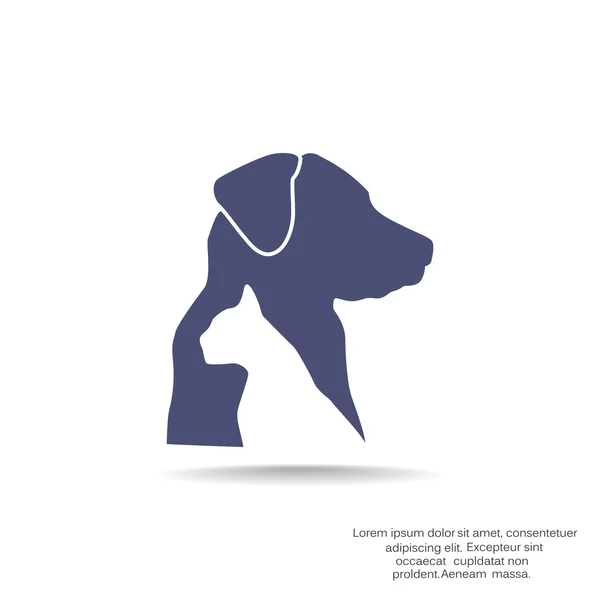 Ondertekenen met huisdieren silhouetten — Stockvector