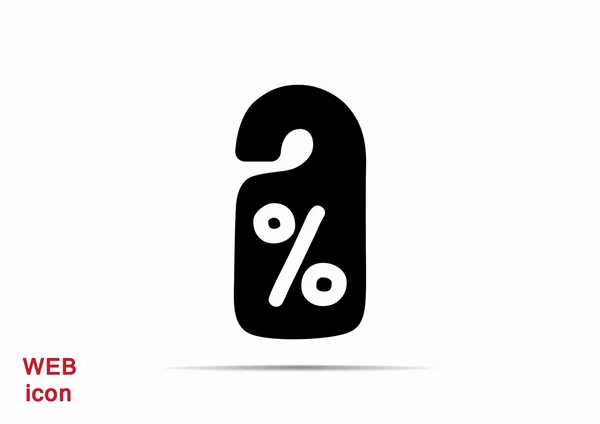 Symbol procentu na wiszące etykiety — Wektor stockowy