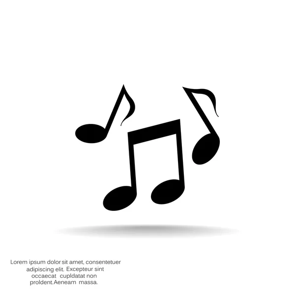 Muziek web pictogram — Stockvector
