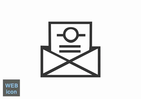 Email icona piatta — Vettoriale Stock