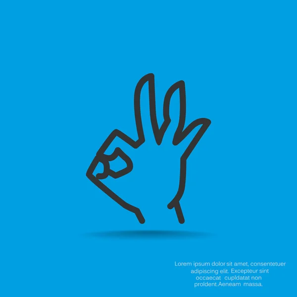 Человеческий знак руки — стоковый вектор