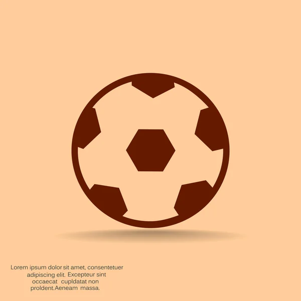 Voetbal bal web pictogram — Stockvector