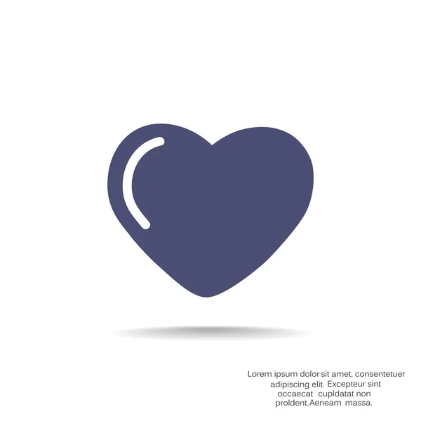 Icône web coeur simple — Image vectorielle