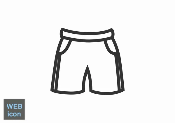 Korte broek platte pictogram — Stockvector
