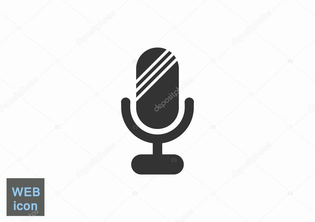 Simple microphone web icon
