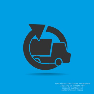 Yuvarlak ok ile basit kamyon