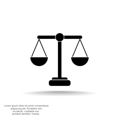 Adalet basit web simgesi ölçekleri