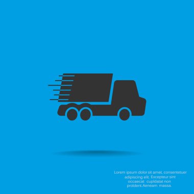 Hızlı teslimat kavramı üzerinde basit kamyon