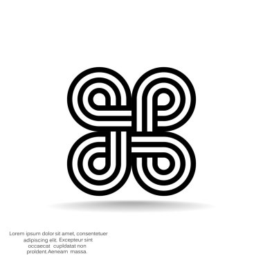 Eğrisi simetrik şekiller desen