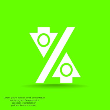 Yüzde işareti ile okları