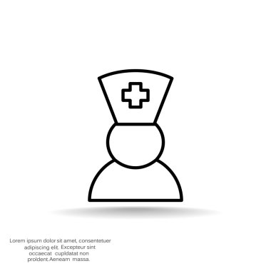 Hemşire siluet web simgesi