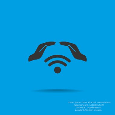 Radyo dalgaları ile el simgesi