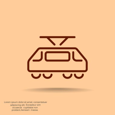 Basit tramvay simgesi