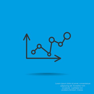 Eğri çizgi grafik simgesini