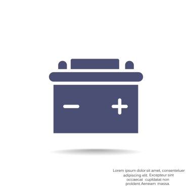 Basit araba pil simgesi