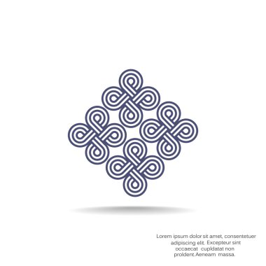 Eğrisi simetrik şekiller desen