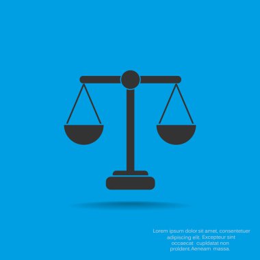 Adalet basit web simgesi ölçekleri