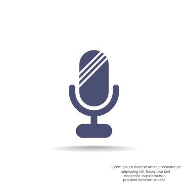 Basit mikrofon web simgesi