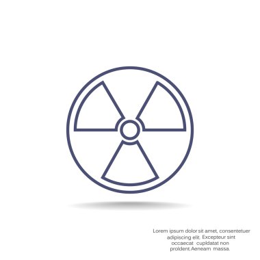 Bir radyasyon işaret basit simgesi