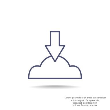 Bulut dosya karşıya yükleme simgesi