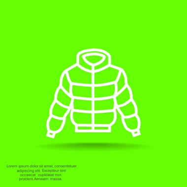 Kış ceket düz simgesi