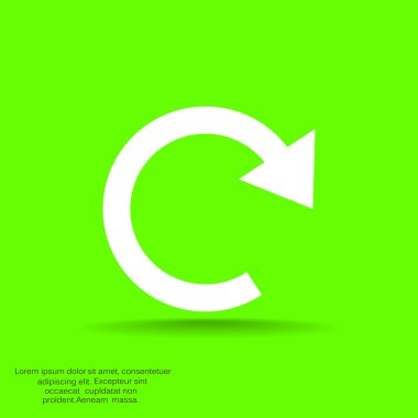 bir daire içinde rotasyon ok