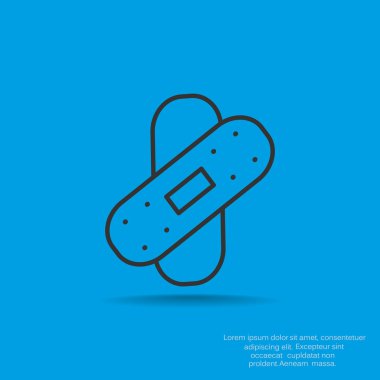 Bandaj sıva basit web simgesi