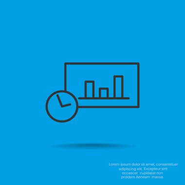 Saat web simgesi ile grafik