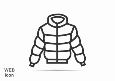 Kış ceket düz simgesi