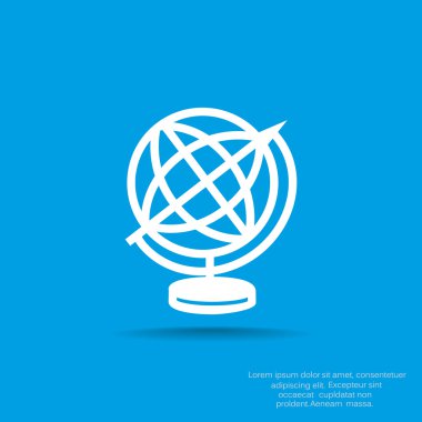 Basit küre web simgesi 