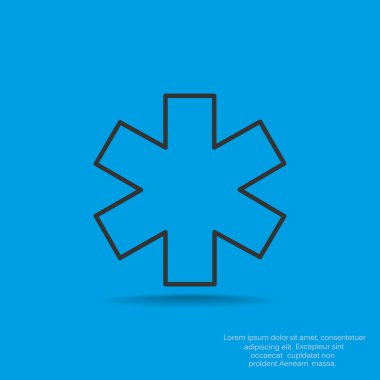 Tıp sembolü basit web simgesi