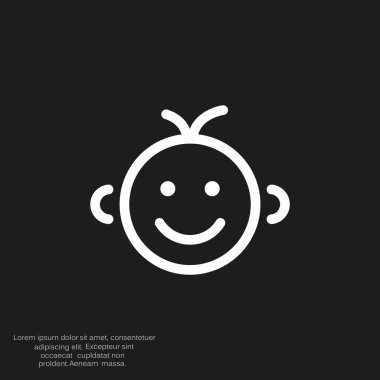 Mutlu bir çocuk yüzü doodle