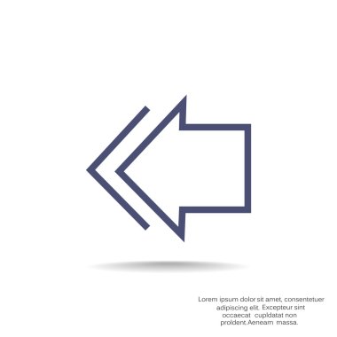 basit ok sol işaret