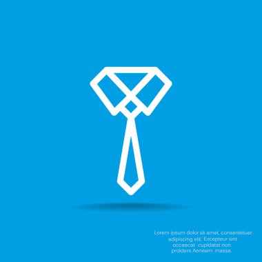 Düğümlü kravat basit web simgesi