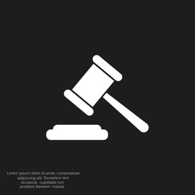 Açık artırma çekiç basit web simgesi