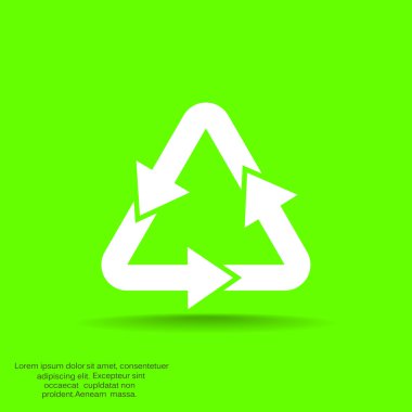 Atık geri dönüşüm sembolü ile okları