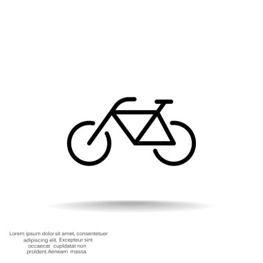 Bisiklet basit web simgesi