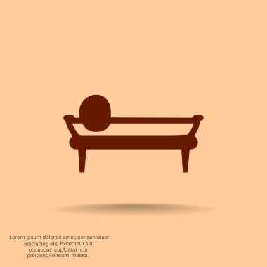 Yumuşak kanepe web simgesi