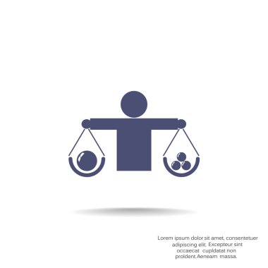 İnsan ölçekler basit web simgesi