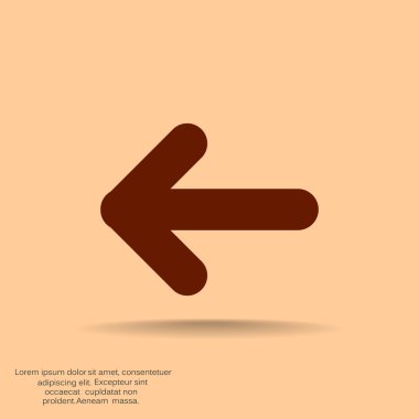 Ok işaret sol simgesi