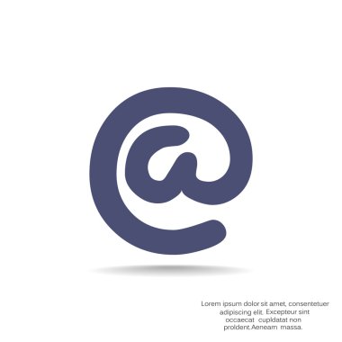 Geniş e-posta işareti web simgesi