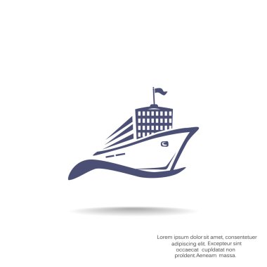 Dalga web simgesi üzerinde gemi