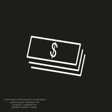 Dolar web simgesi yığını