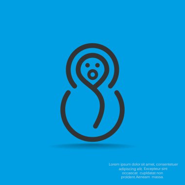 Basit çizgiler bebek bebek simge