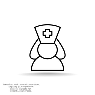 Hemşire siluet web simgesi