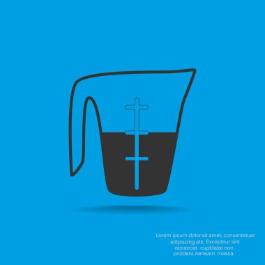 Ölçüm fincan sıvı simgesiyle