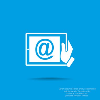 Dijital tablet basit web simgesi