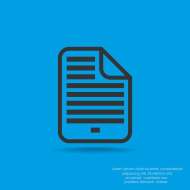 Belge dosya basit web simgesi