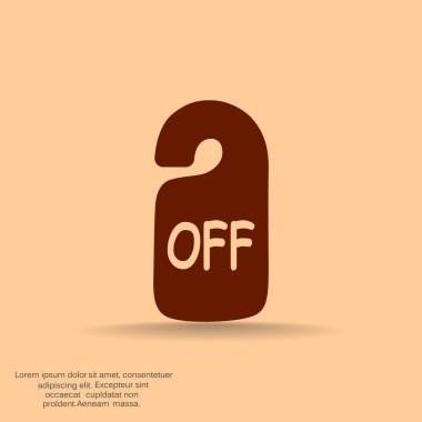 Etiket asılı üzerinde yazıt