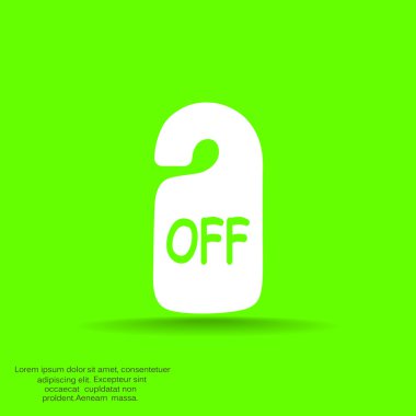 Etiket asılı üzerinde yazıt